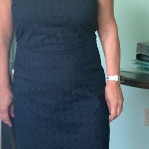 Banana Republic Navy eyelet dress Size 8